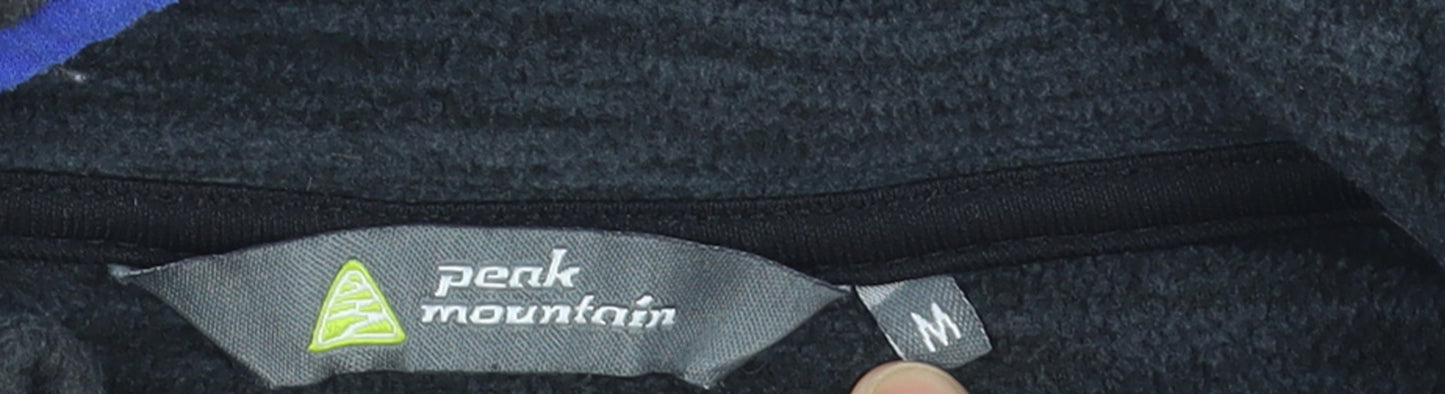 Peak Mountain Men's Grey Fleece Activewear Jacket Size M Full Zip