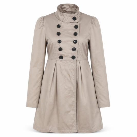 Lipsy Women’s Beige Double Breasted Trench Coat UK Regular Fit