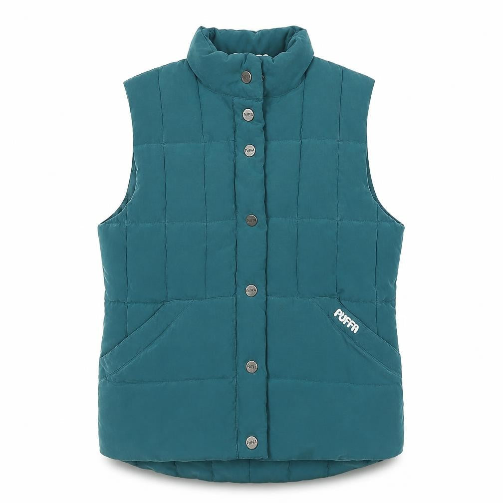 Puffa Women's Green Quilted Puffer Waistcoat Size 14