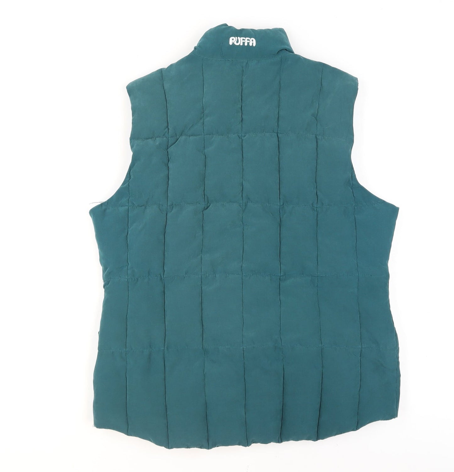 Puffa Women's Green Quilted Puffer Waistcoat Size 14