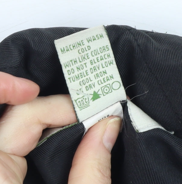 Orvis Mens Black Quilted Mid-Length Jacket M Padded Nylon Polyester
