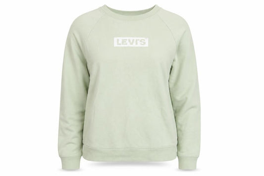 Levi's Women's Green Small Crew Neck Pullover Sweatshirt