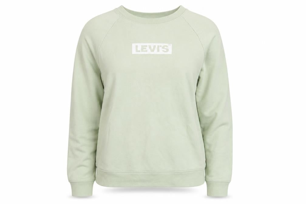 Levi's Women's Green Small Crew Neck Pullover Sweatshirt