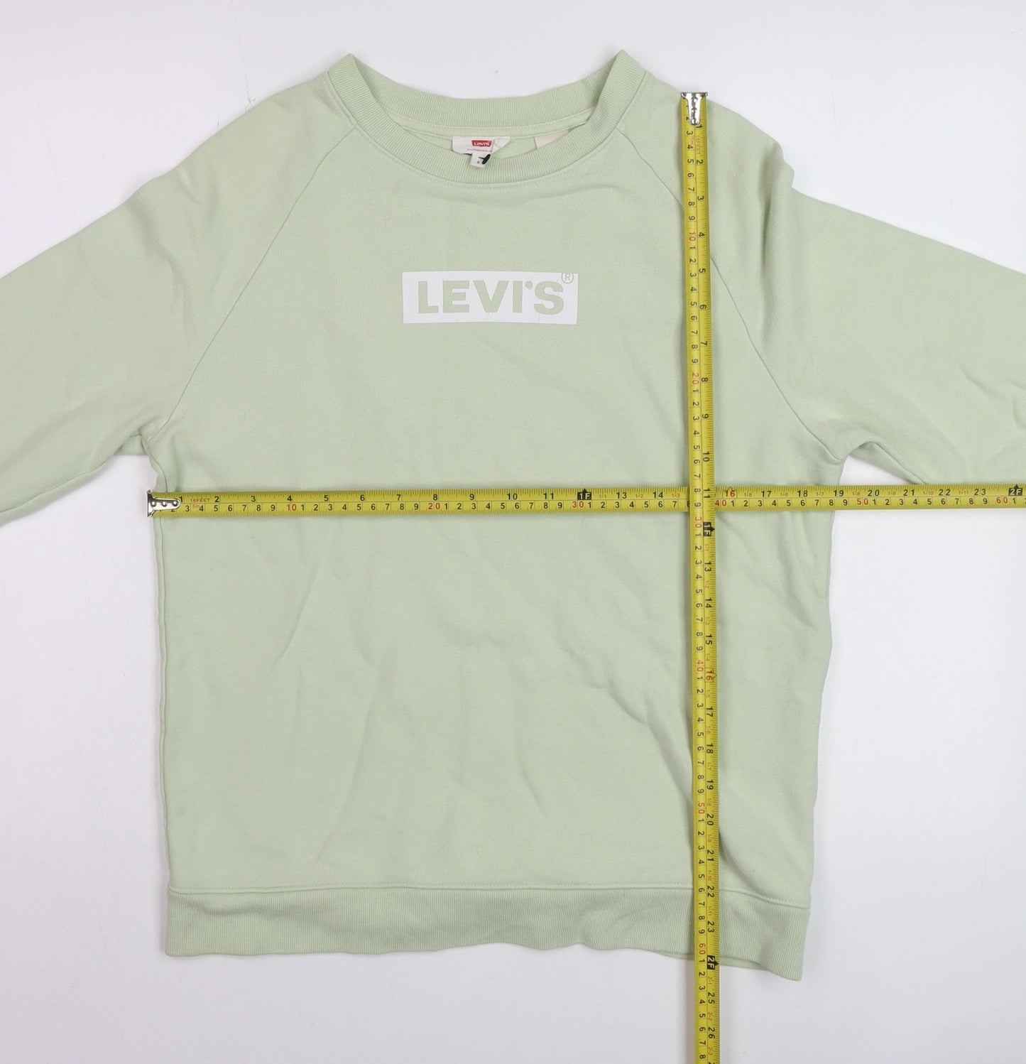 Levi's Women's Green Small Crew Neck Pullover Sweatshirt