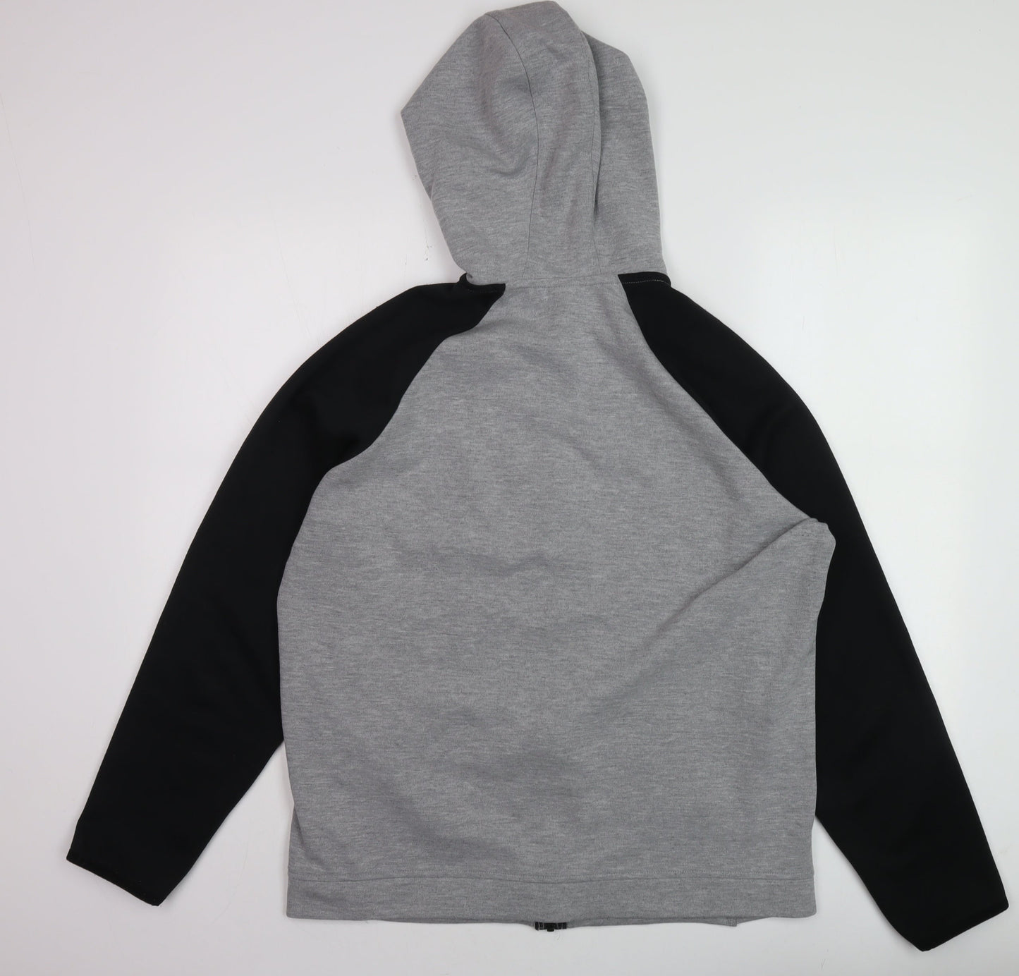 U.S. Athletic Men's Grey Black Full Zip Hoodie Size L Regular Fit
