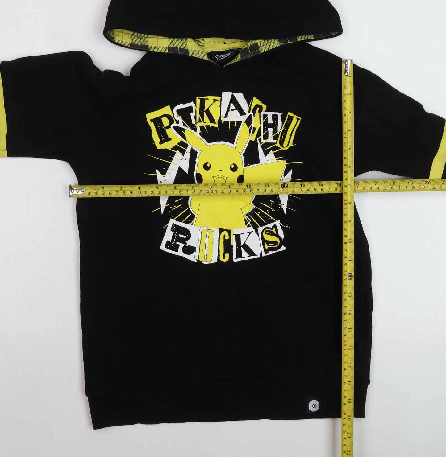 Pokémon Boys Black Pikachu Rocks Pullover Hoodie 9-10 Years