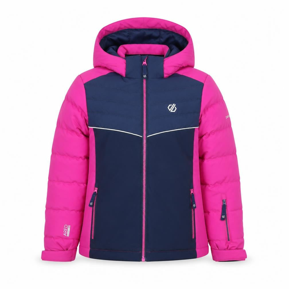 Dare 2B Girls Pink & Blue Hooded Puffer Jacket 9-10 Years Winter Coat
