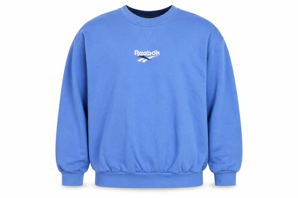 Reebok Men's Blue Pullover Sweatshirt L Vintage Crew Neck