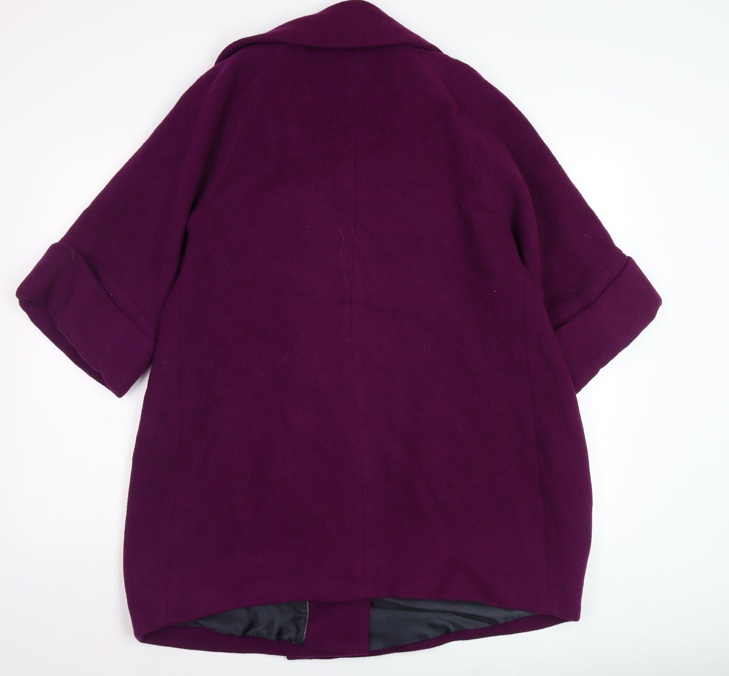 Marks and Spencer Per Una Women’s Purple Wool Blend Mid-Length Coat Size 14