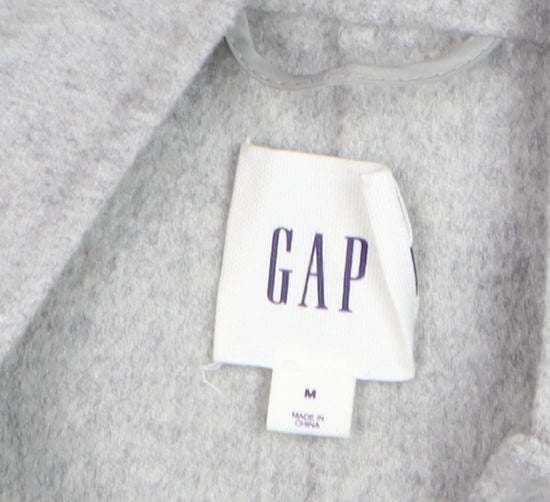 GAP Women’s Grey Wool Blend Long Belted Overcoat Size M