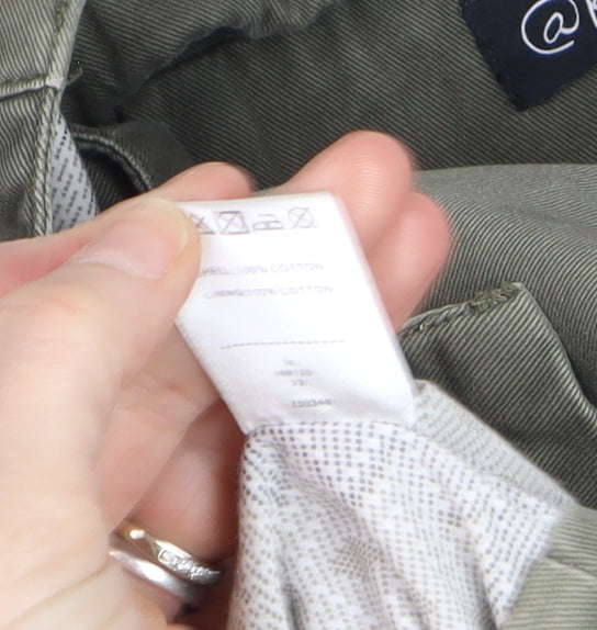 @Republic Men's Green Cotton Hooded Parka Jacket M