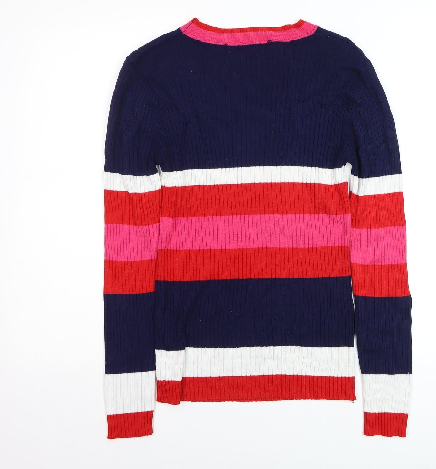 QED London Women's Multicoloured Striped Knit Jumper Size M