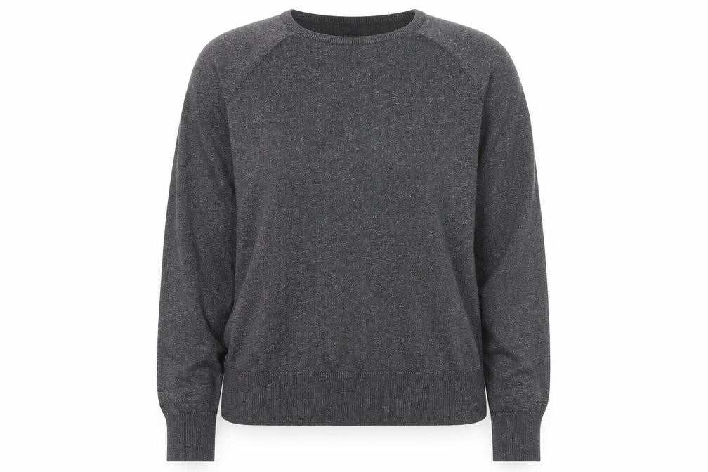 H&M Womens Grey Metallic Knit Pullover Jumper Size 14
