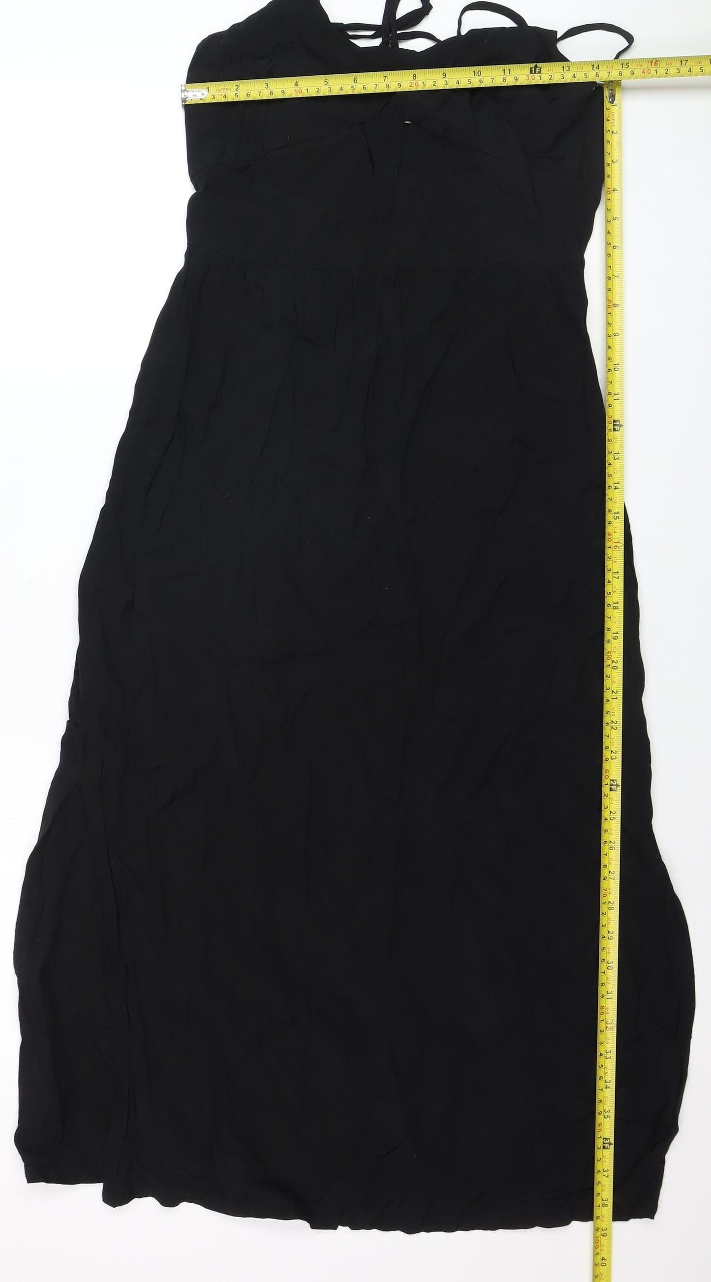 Something Else by Natalie Wood Women's Black Size 8 Midi Slip Dress