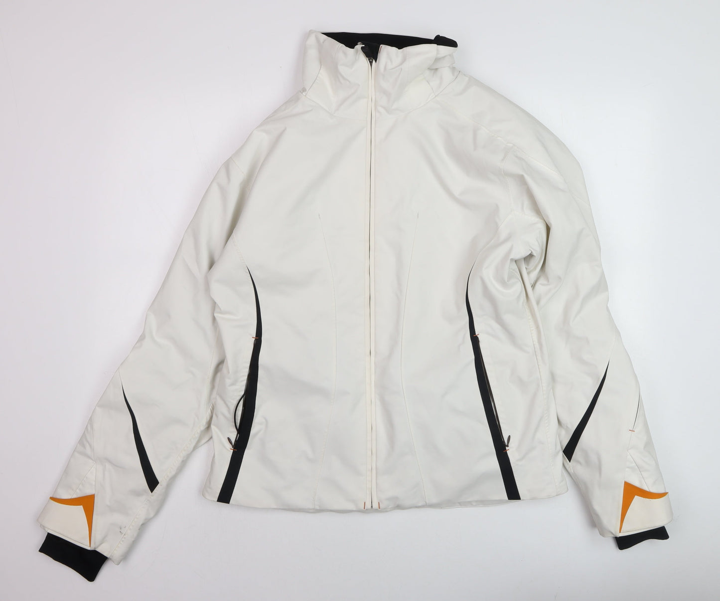 KJUS Womens White Size 12 Ski Jacket Full Zip Waterproof Winter Coat