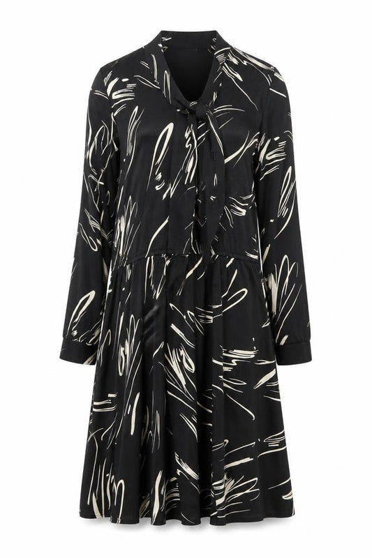 Marks & Spencer Women’s Black Abstract Shirt Dress Size 14