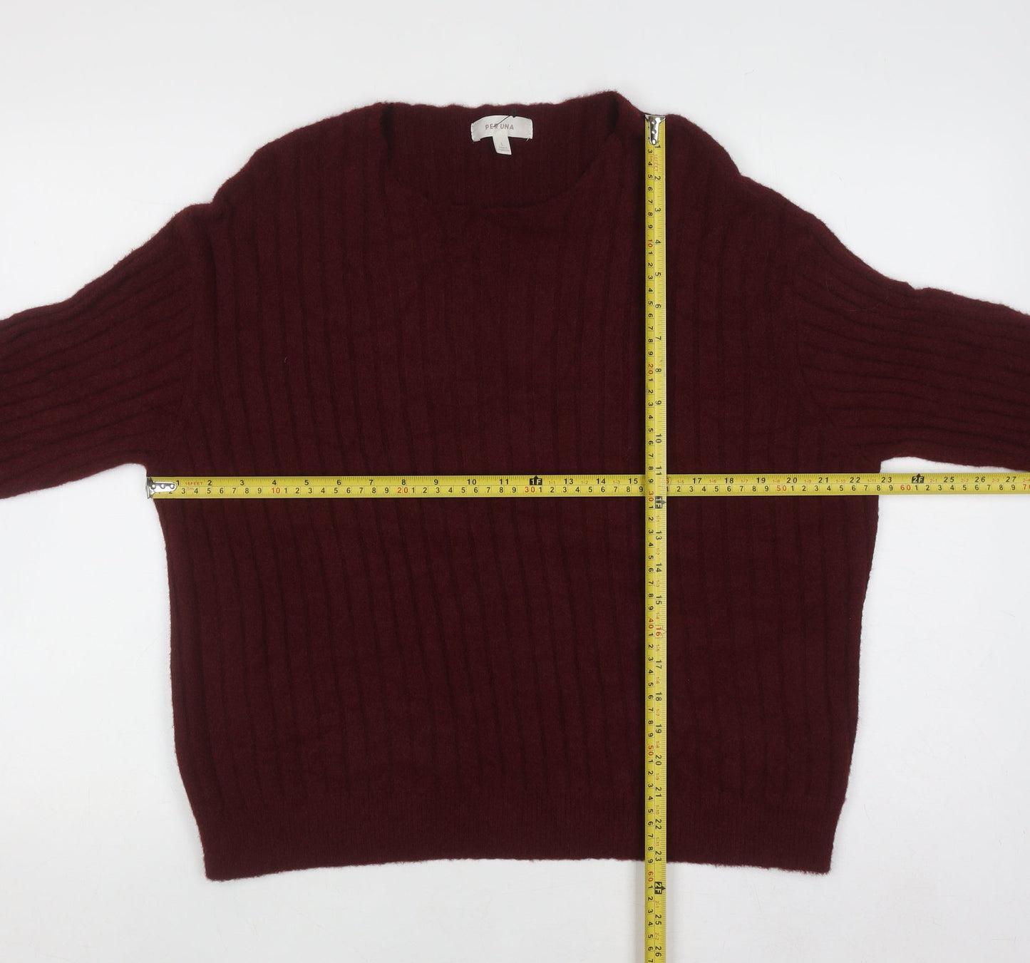 Marks and Spencer Per Una Women's Red Knit Jumper Size L Pullover