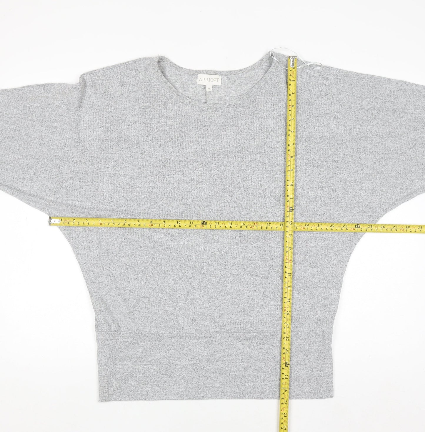 Apricot Womens Grey Knit Relaxed Pullover Jumper Size M