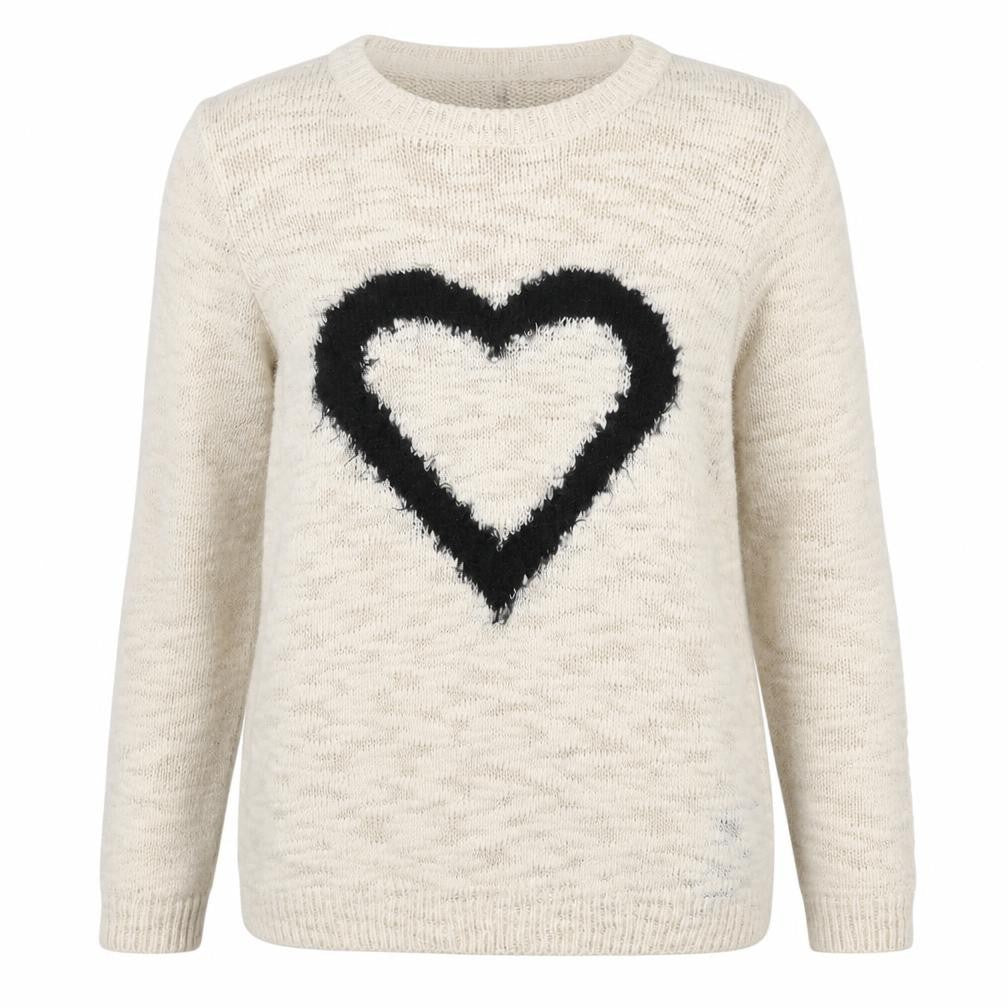 Marks & Spencer Women’s Ivory Heart Knit Jumper Size 10