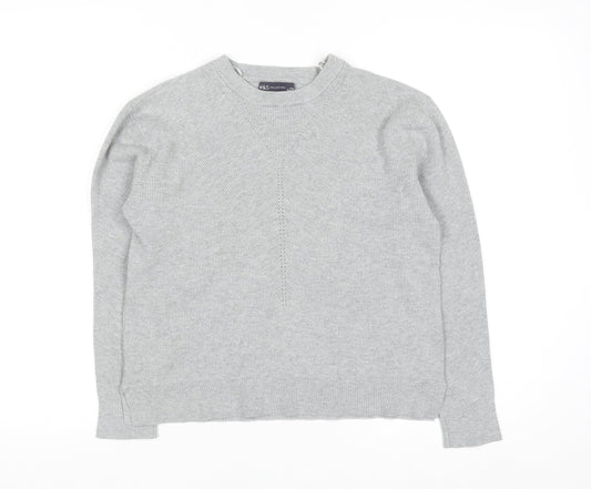 Marks and Spencer Women Grey Crew Neck Long Sleeve Pullover Jumper Size 10