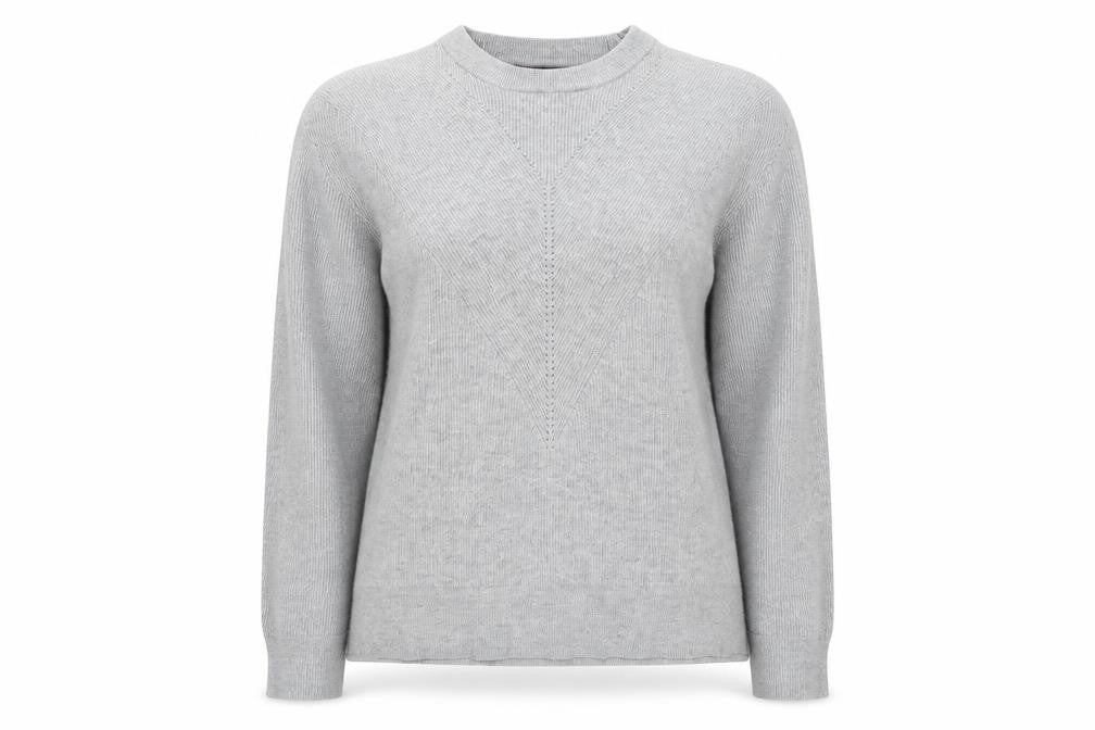 Marks & Spencer Women Grey Crew Neck Long Sleeve Pullover Jumper Size 10