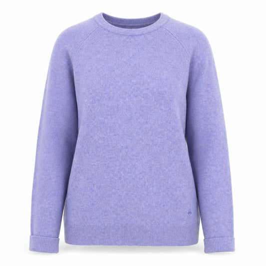 Brooks Brothers Women's Purple Lambswool Crew Neck Jumper Size M