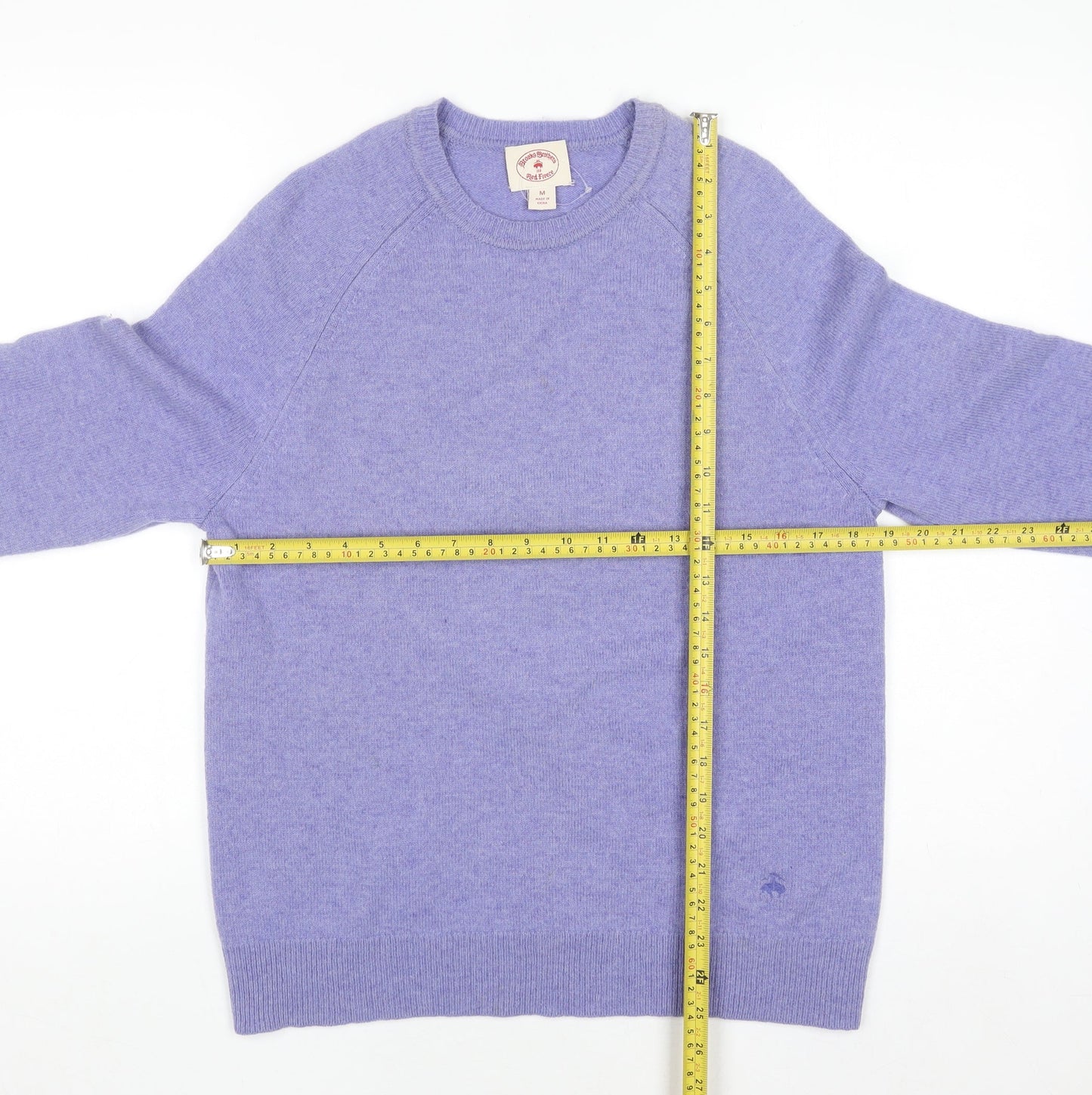 Brooks Brothers Women's Purple Lambswool Crew Neck Jumper Size M