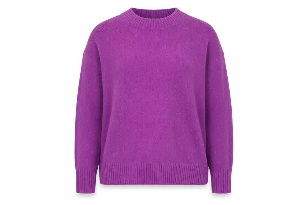 Zara Womens Purple XL Knit Crew Neck Pullover Jumper