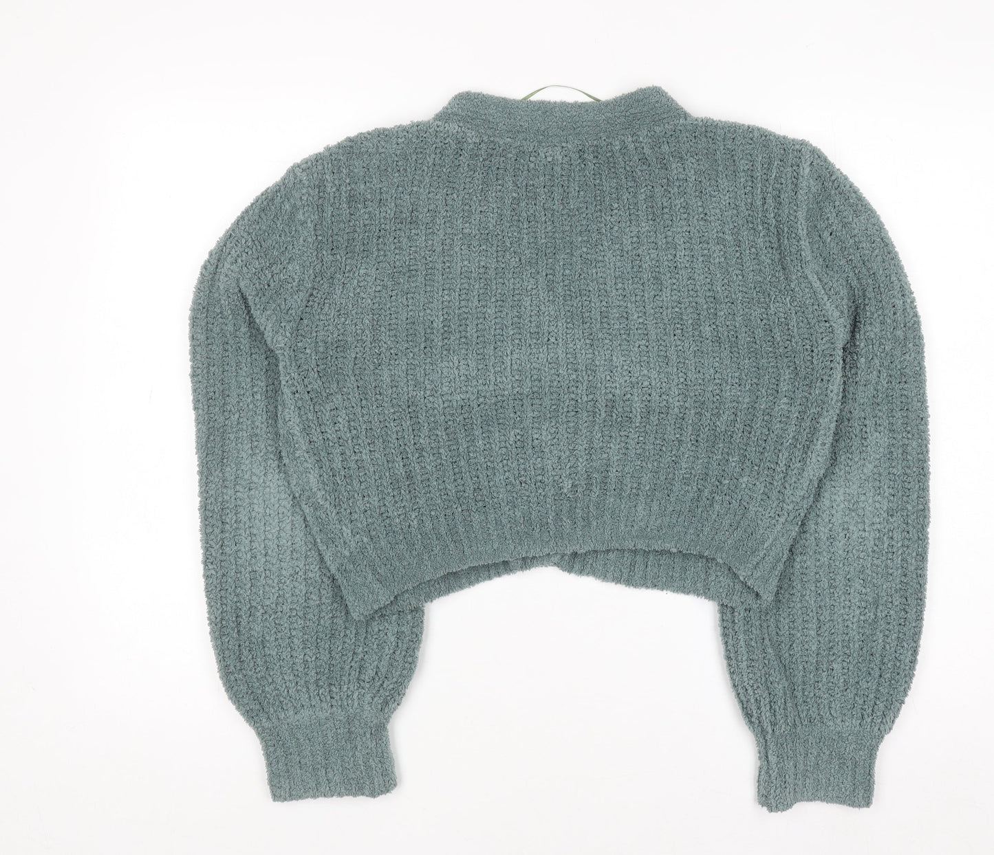 Urban Outfitters Women Green Chunky Knit V-Neck Cardigan M