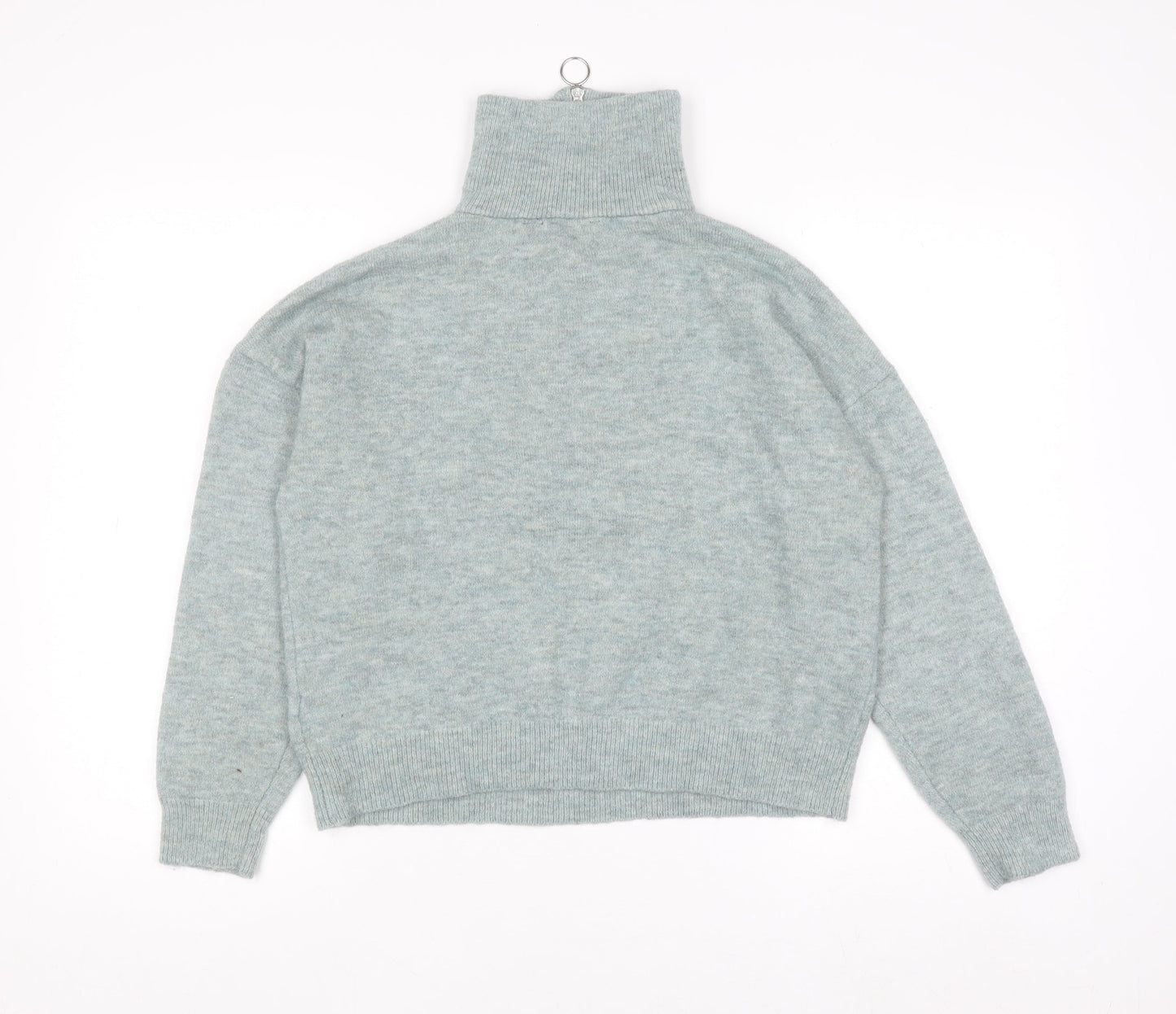 Golddigga Women’s Grey High Neck Half Zip Knit Jumper Size 14