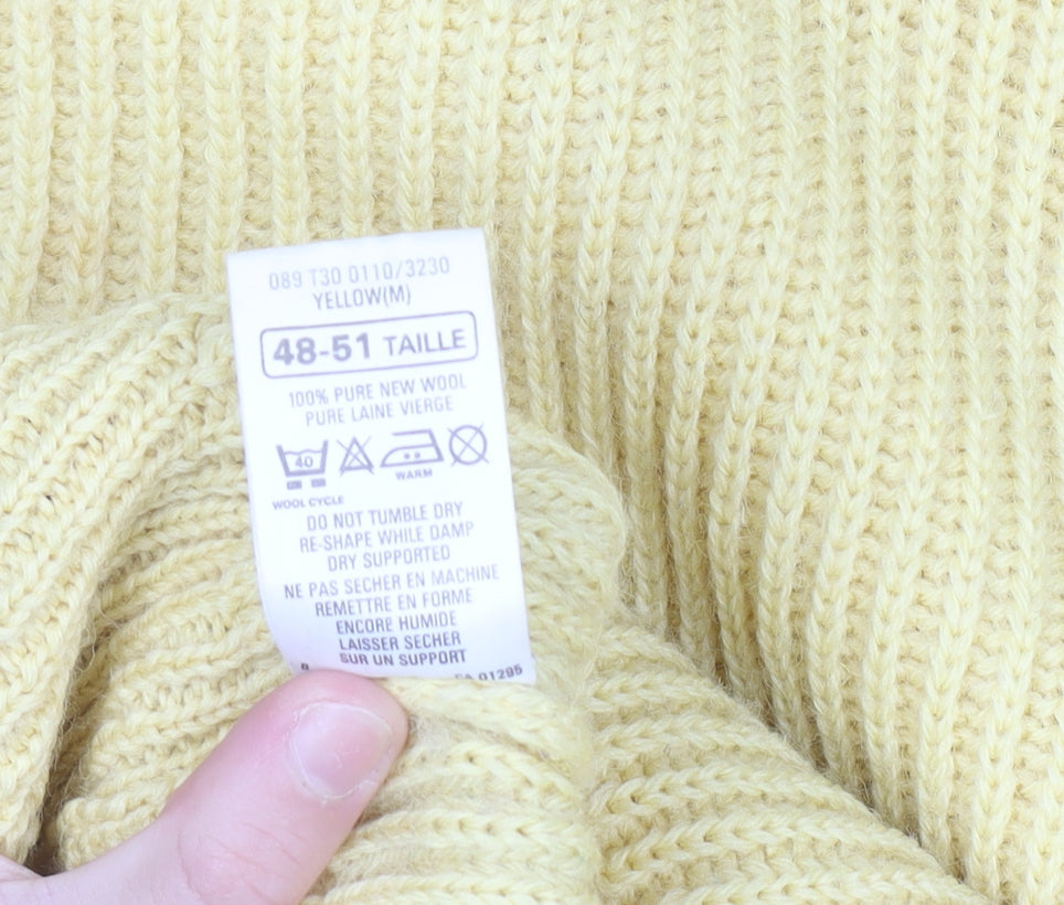 Marks and Spencer St Michael Yellow Wool Chunky Knit Women’s Jumper Medium