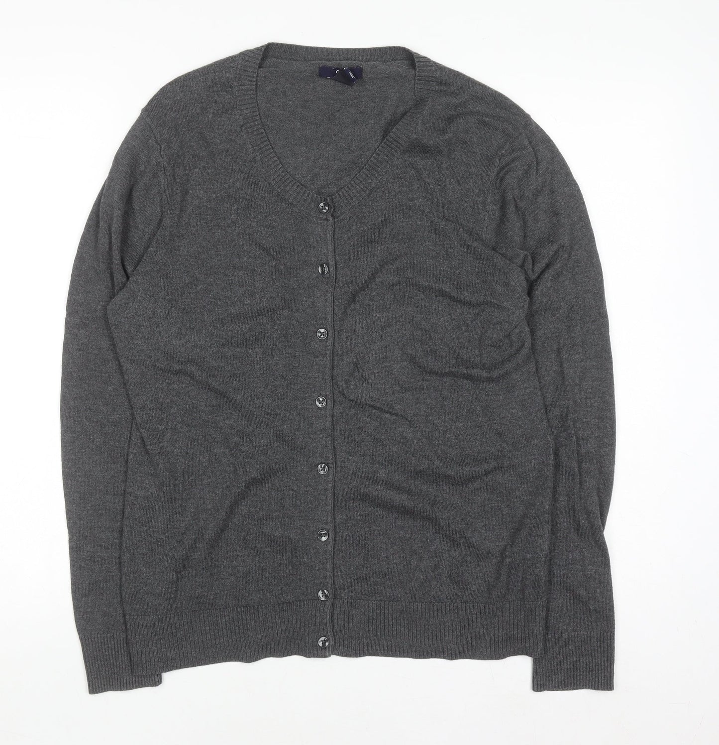 Gap Women's Grey V-Neck Cardigan Jumper Knit Size L