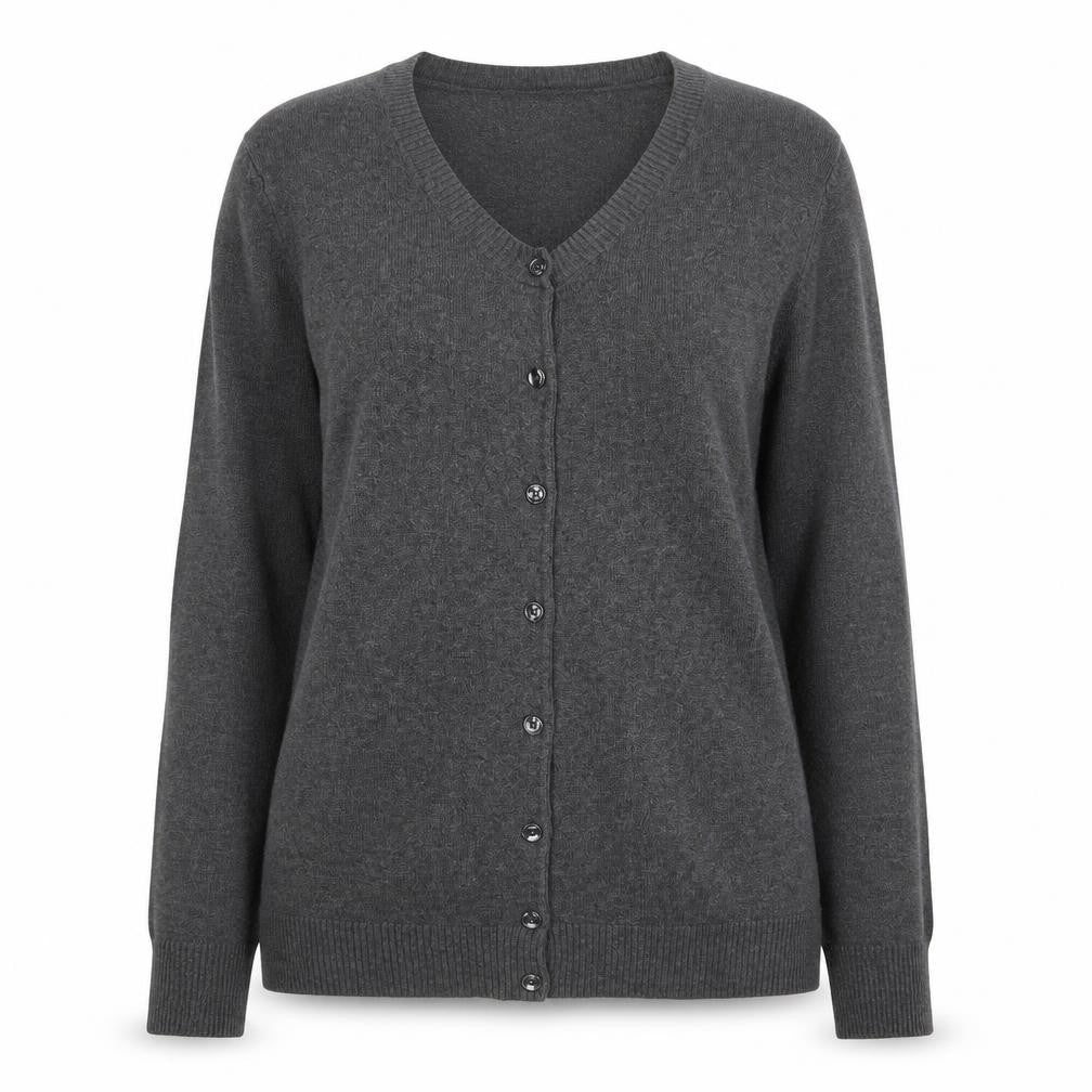 Gap Women's Grey V-Neck Cardigan Jumper Knit Size L