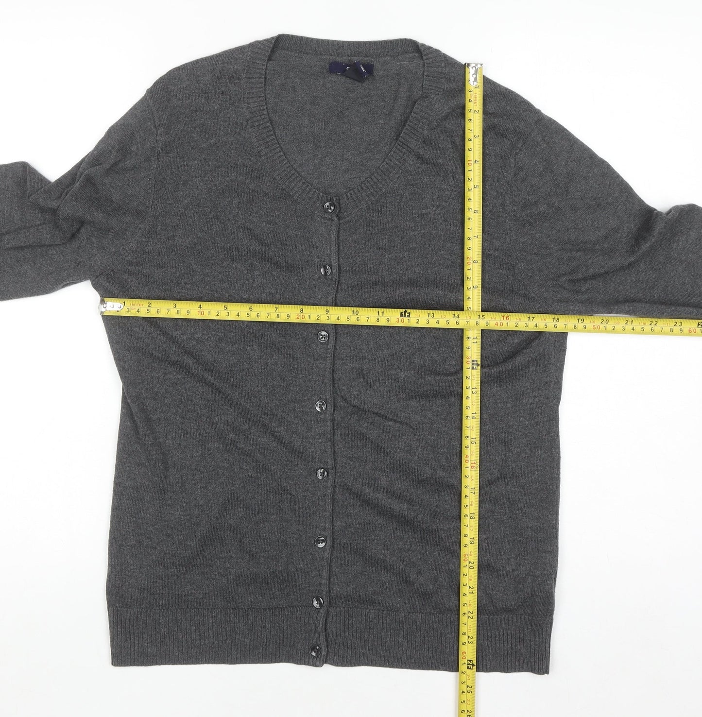 Gap Women's Grey V-Neck Cardigan Jumper Knit Size L