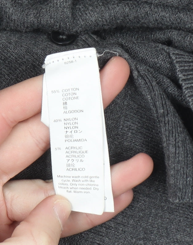 Gap Women's Grey V-Neck Cardigan Jumper Knit Size L