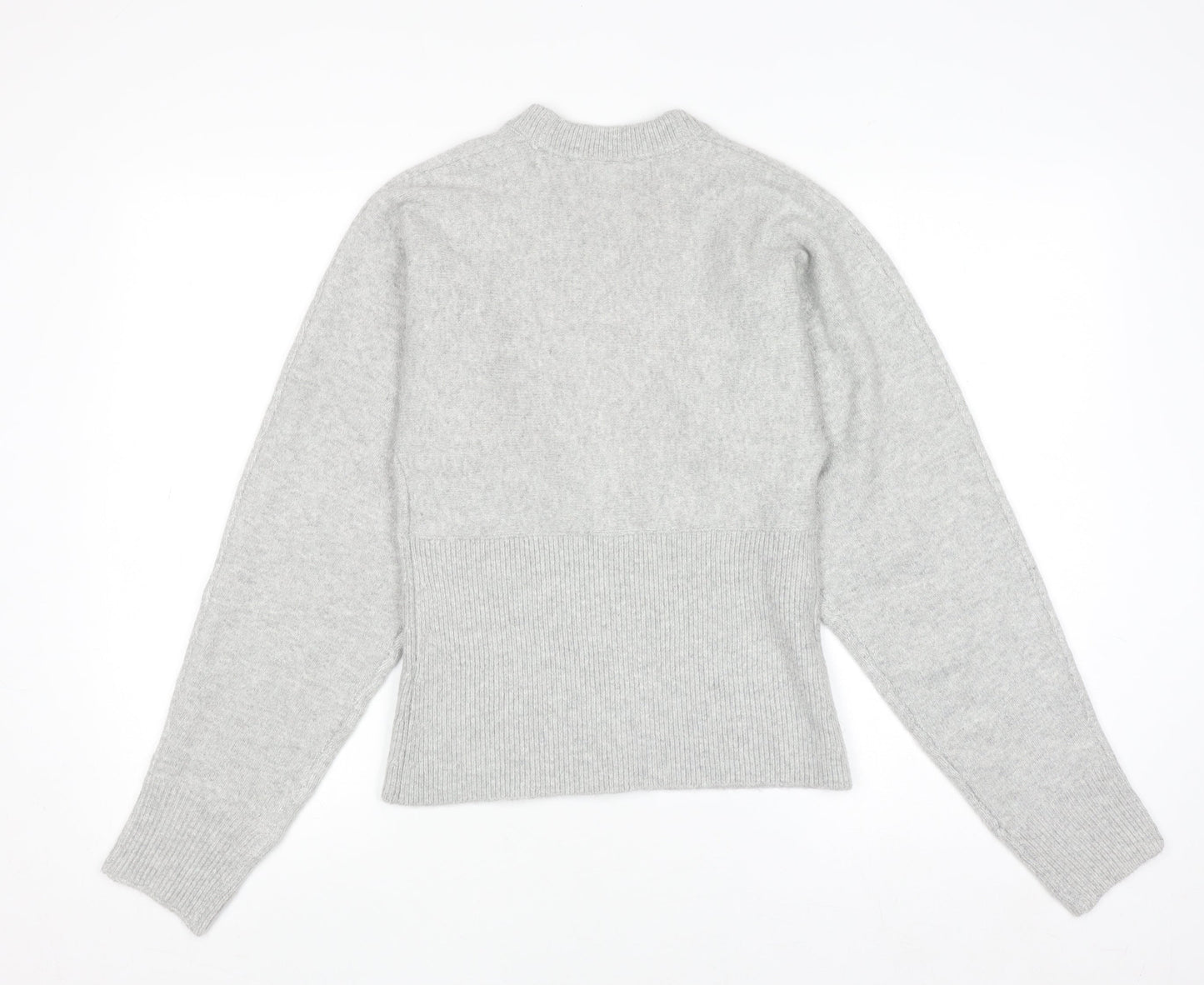 Primark Women's Grey V-Neck Button Cardigan Small