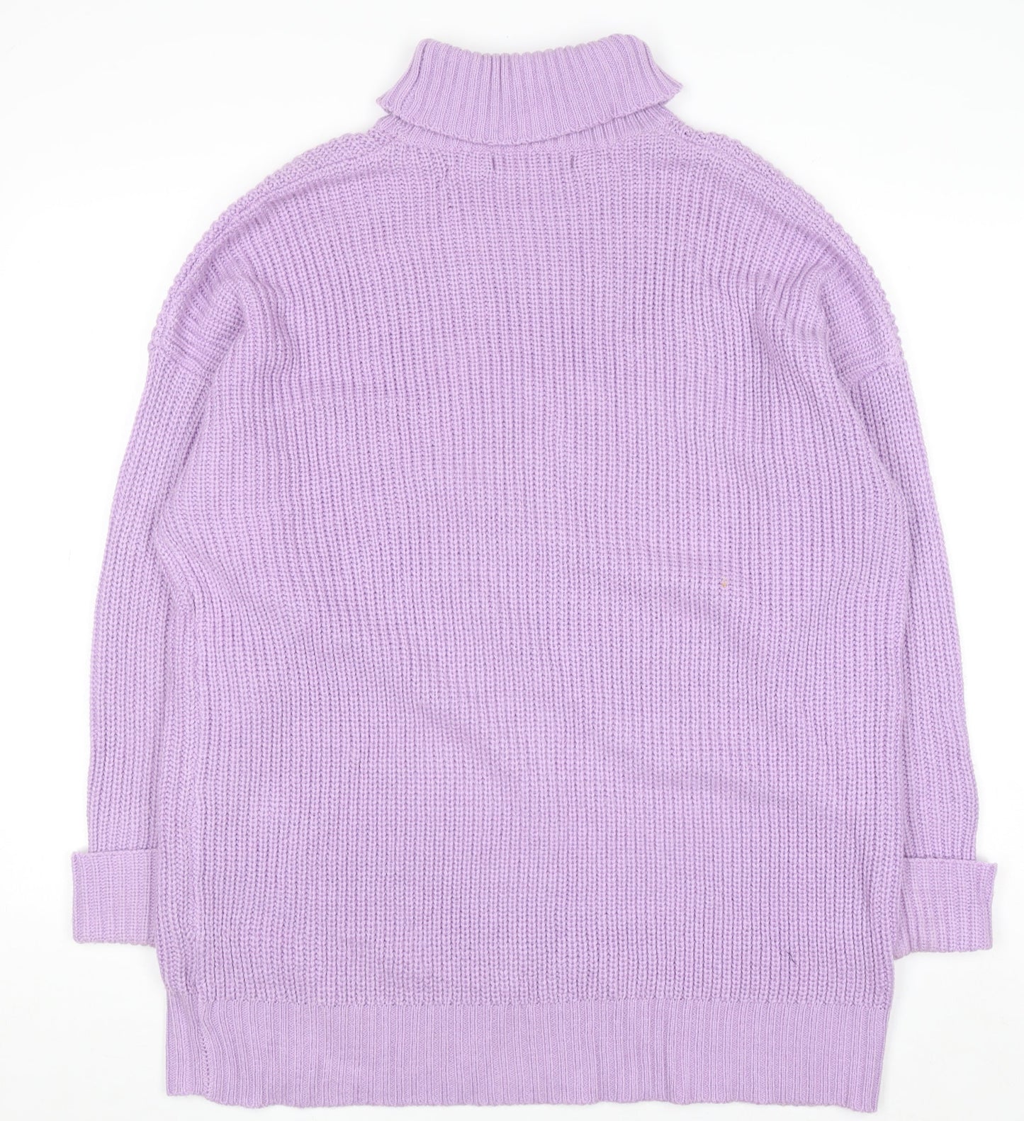 Threadbare Women’s Purple Roll Neck Chunky Knit Jumper Size 12