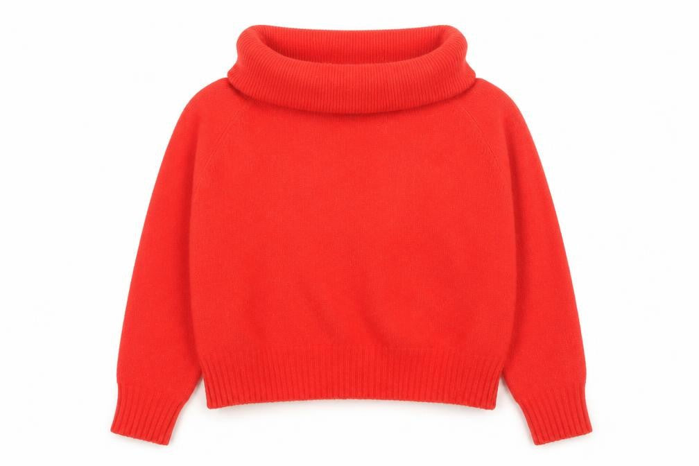 H&M Women Red Cowl Neck Long Sleeve Pullover Jumper Size S