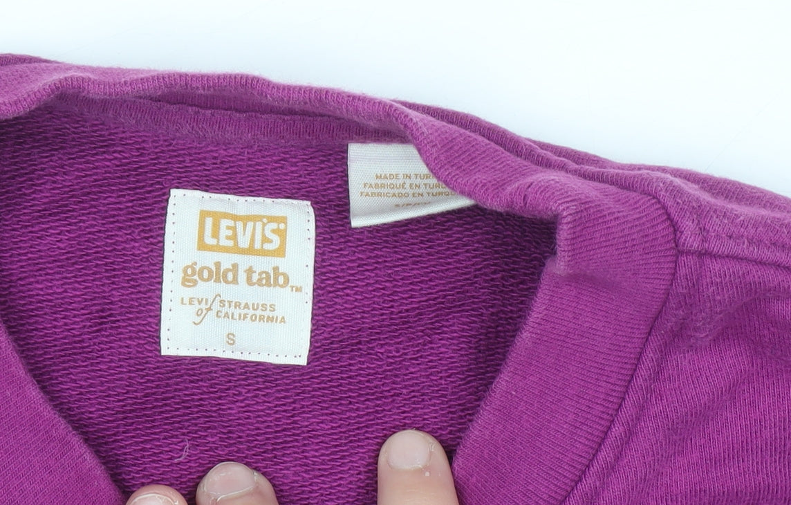 Levi's Gold Tab Women's Purple Cotton Crew Neck Sweatshirt Size S