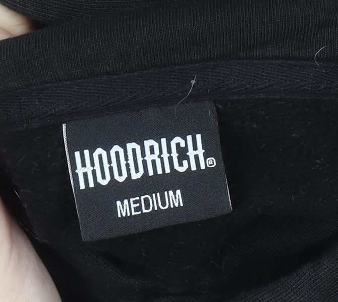 Hoodrich Men's Black Pullover Hoodie Medium Graphic Fleece Streetwear