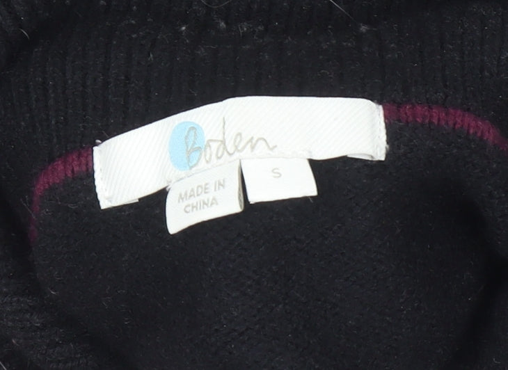 Boden Women’s Black Roll Neck Wool Blend Jumper Size S
