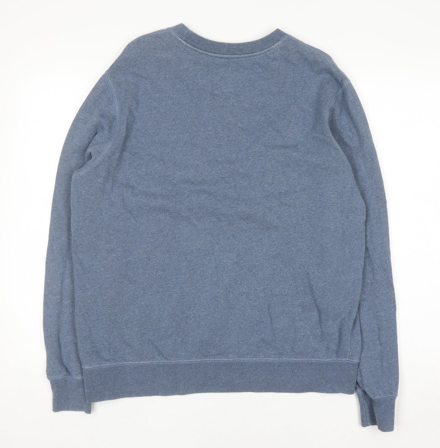 Maison Labiche Men’s Blue Hip Hop Embroidered Cotton Sweatshirt L