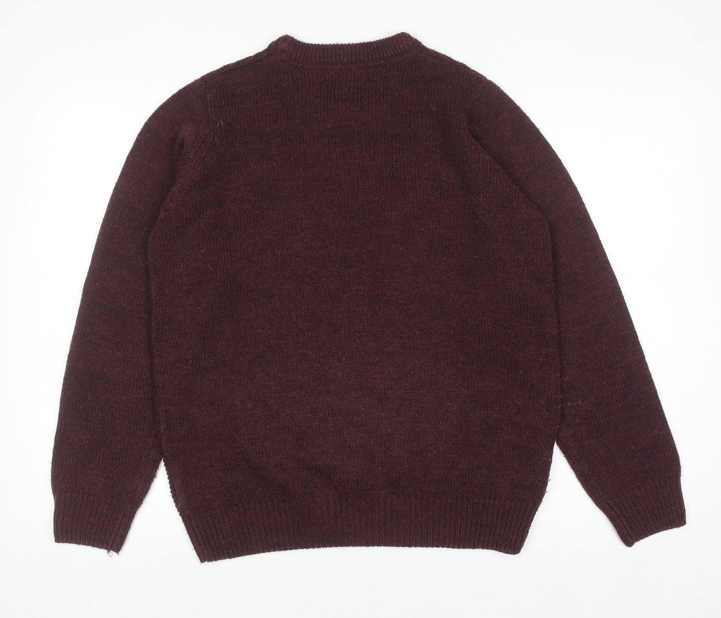 James Pringle Men's Brown Acrylic Crew Neck Jumper Size S