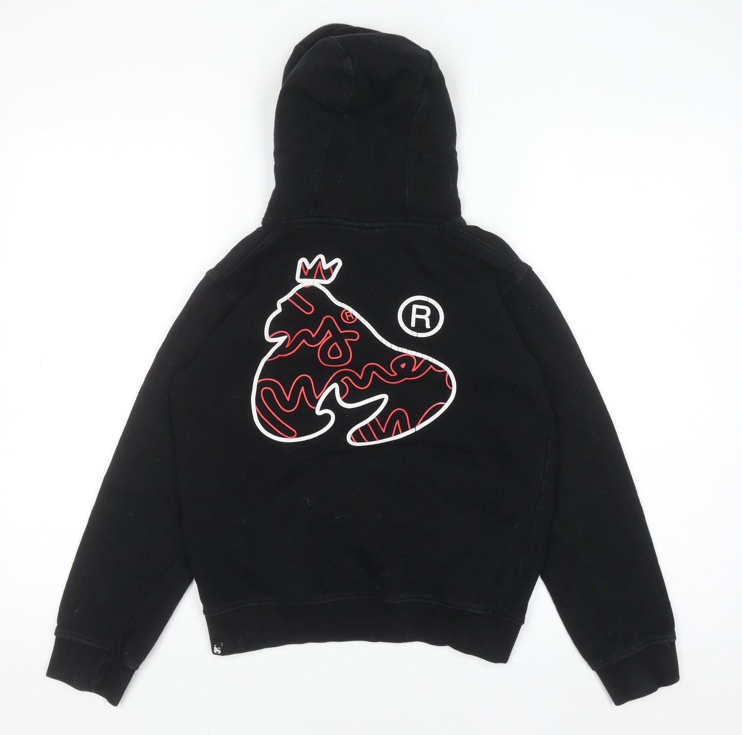 Money Junior Boys Black Pullover Hoodie 12-13 Years Cotton Graphic Print