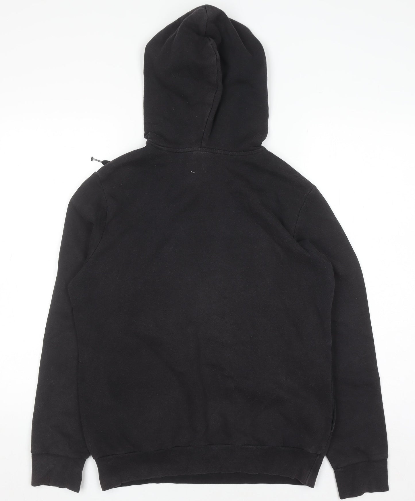 Adidas Womens Black Floral Logo Pullover Hoodie UK 12-14 M