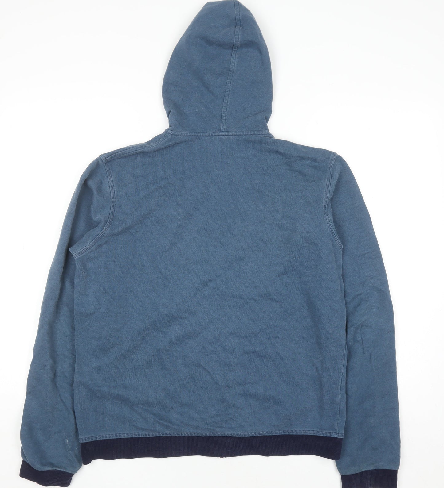 Lacoste Women Blue Full Zip Hoodie Size 16 Cotton Blend