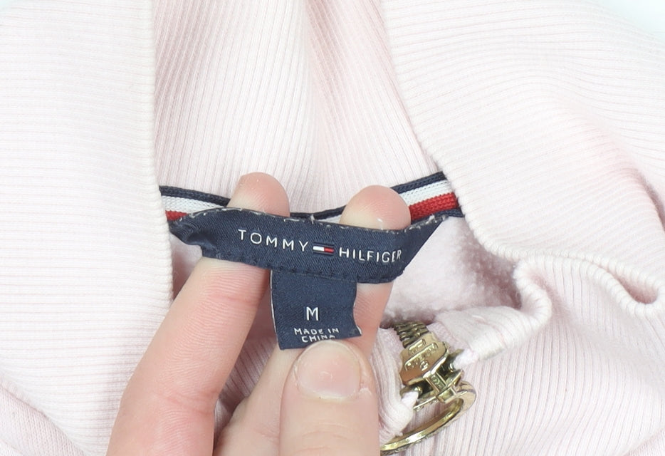 Tommy Hilfiger Women's Pink 1/2 Zip Pullover Sweatshirt Size M