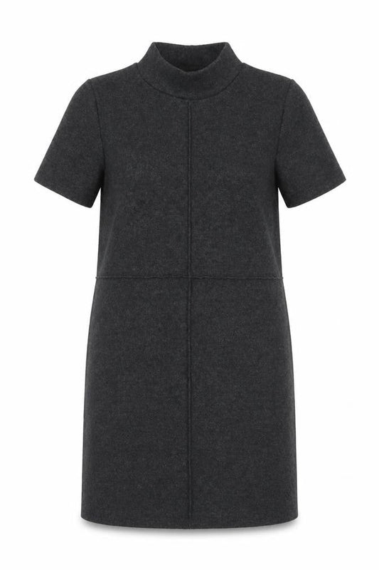 Zara Women Grey Short Sleeve Shift Dress Size S