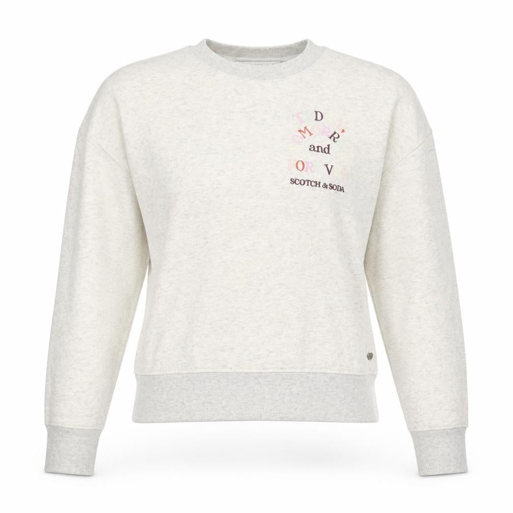 Scotch & Soda Womens Grey Pullover Sweatshirt Small Organic Cotton