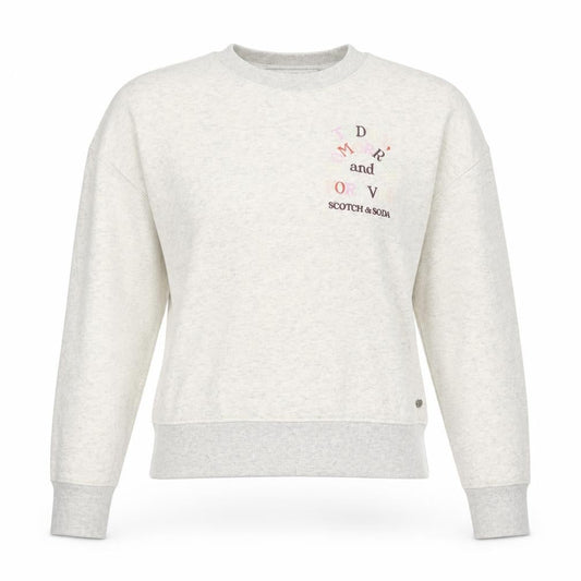 Scotch & Soda Womens Grey Pullover Sweatshirt Small Organic Cotton